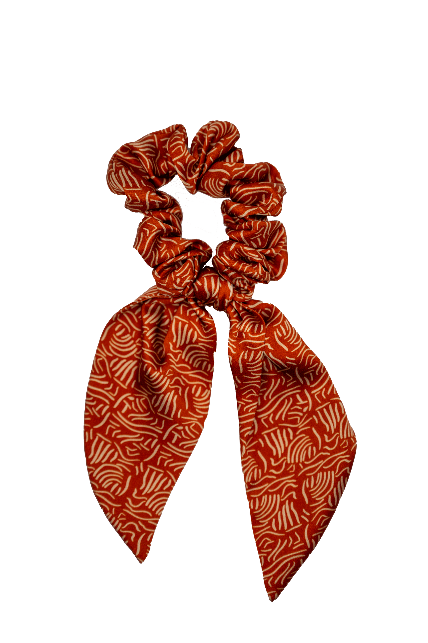 Orange Linear Wave Tie