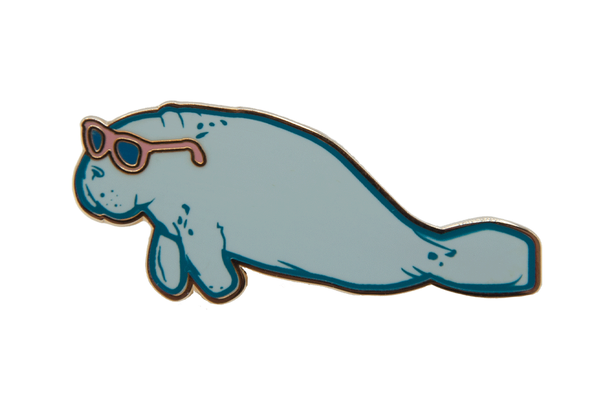 Shady Manatee Pin