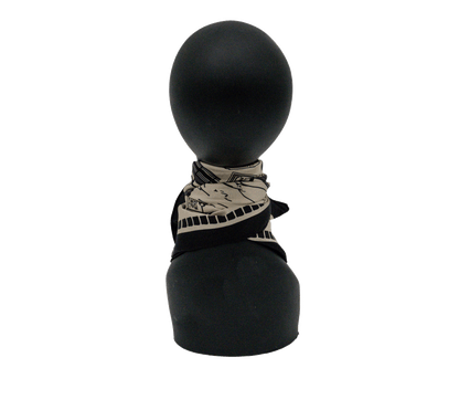 Mannequin with a silk scarf styled on it