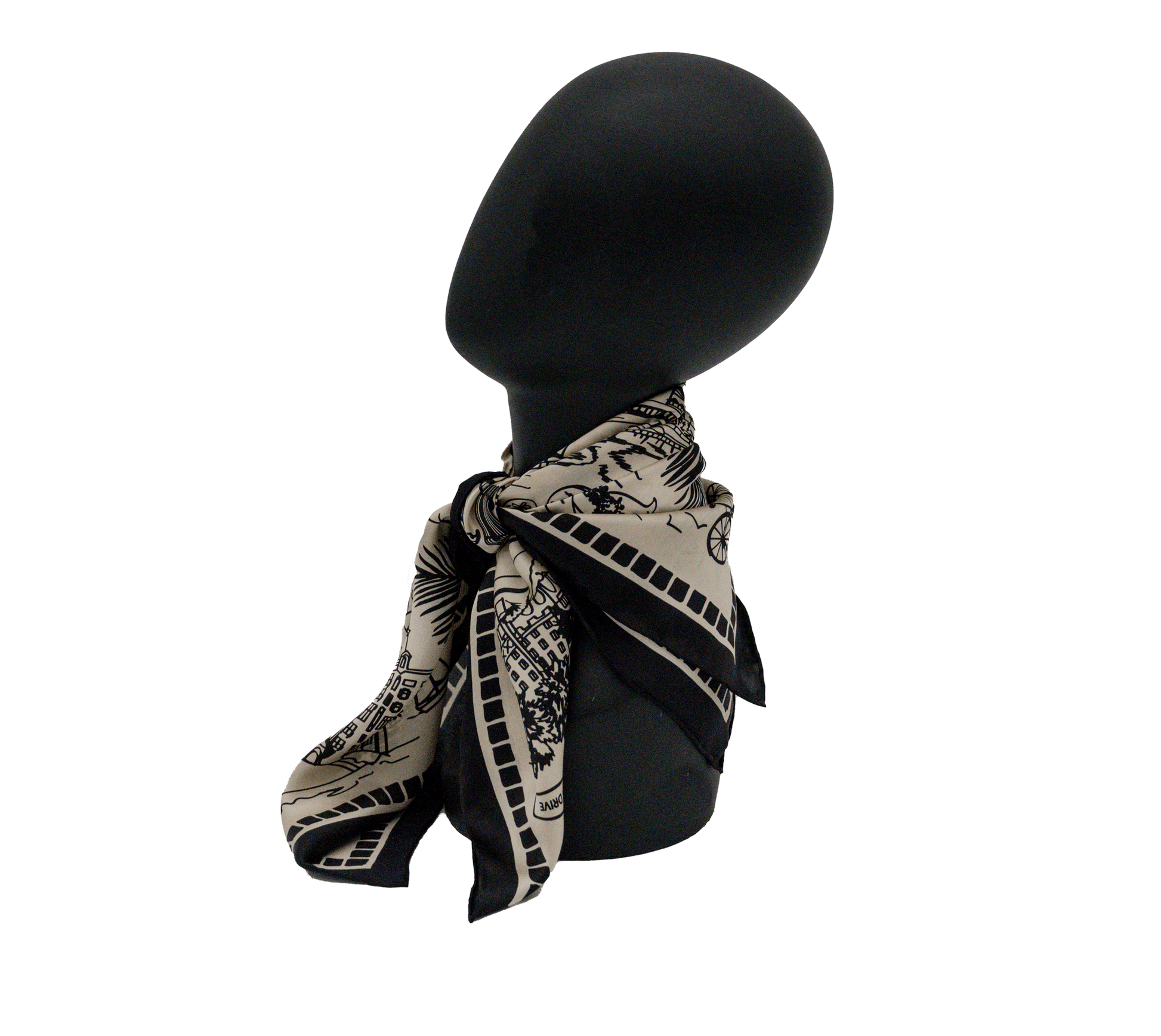 Patterned silk scarf