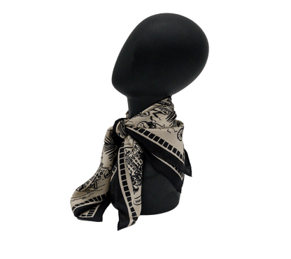 Patterned silk scarf