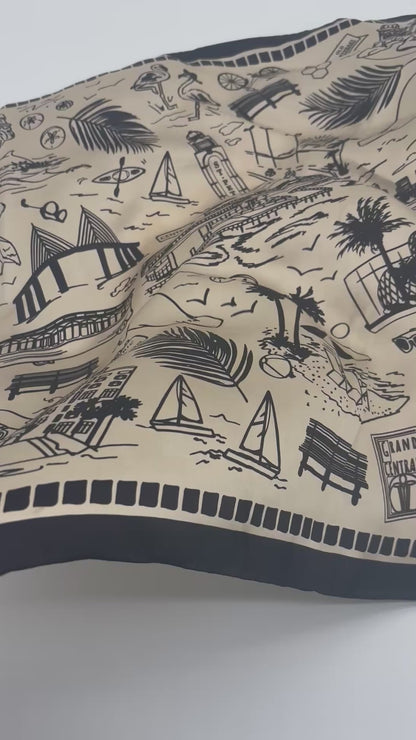 St. Pete Silk Square Scarf